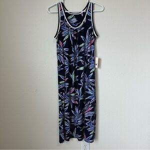 Women’s Floral Sleeveless Maxi Dress - Black and Multicolor Size Medium NWT!